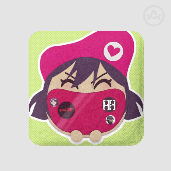 Noodle Gorillaz Plush Square Pin
