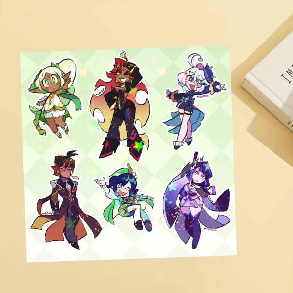 GENSHIN ARCHONS - STICKER SHEET