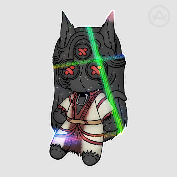Button doll narinder sticker