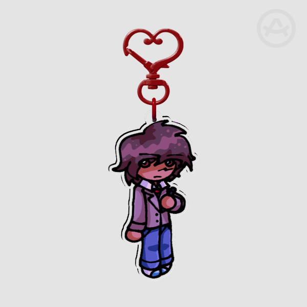 protagonist keychain (doki doki literature club!)