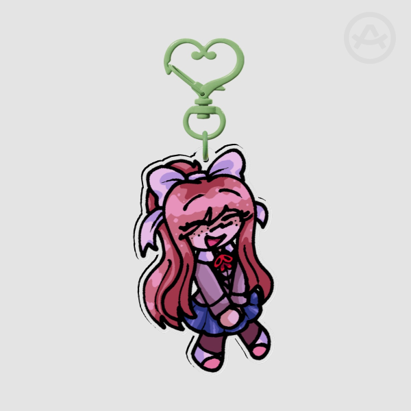 monika keychain (doki doki literature club!)