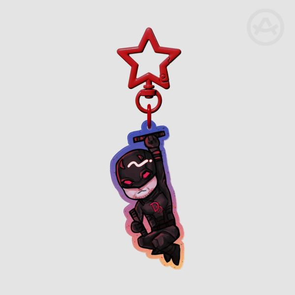 DD Glitter Acrylic Keychain