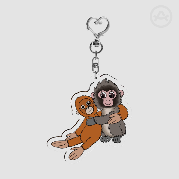 Punch the Monkey - Acrylic Keychain