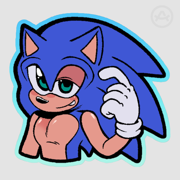 Sonic Silly -  Colored Edge Die Cut Stickers