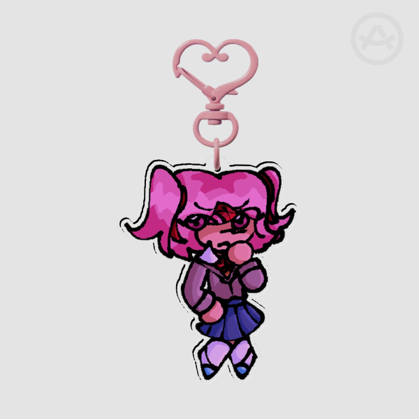 natsuki keychain (doki doki literature club!)