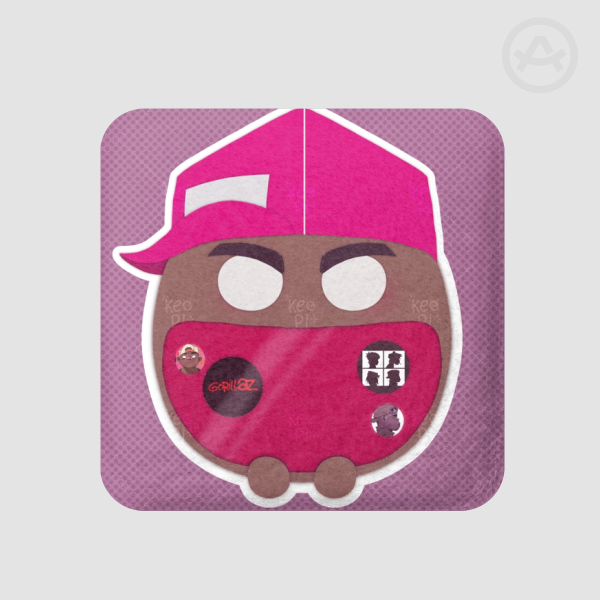 Russel Gorillaz Plush Square Pin