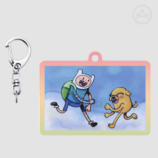 finn and jake lenticular keychain (adventure time)
