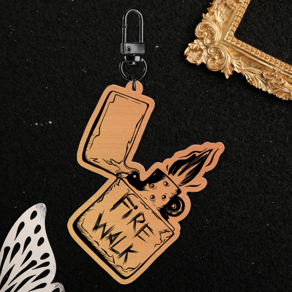 "Fire Walk" Life is Strange Rachel Amber Wood Keychain
