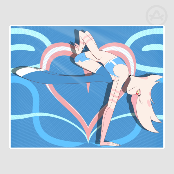 Crane Pose Yoga Angel Dust Sticker (Side B)