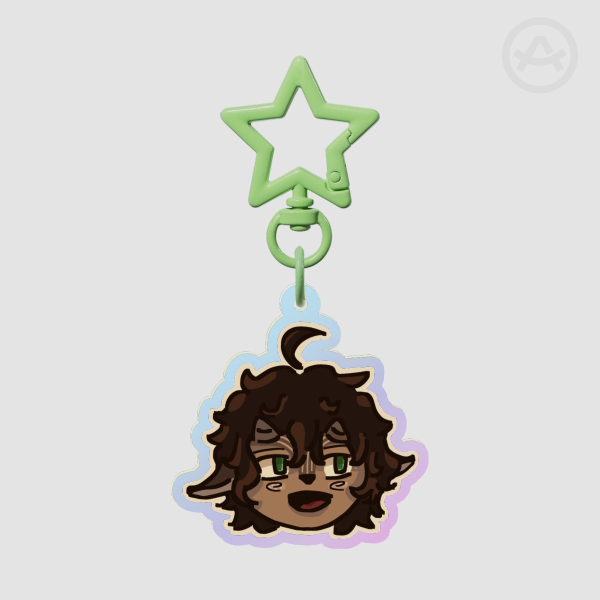 Tubbo Head Rainbow Keychain | DSMP