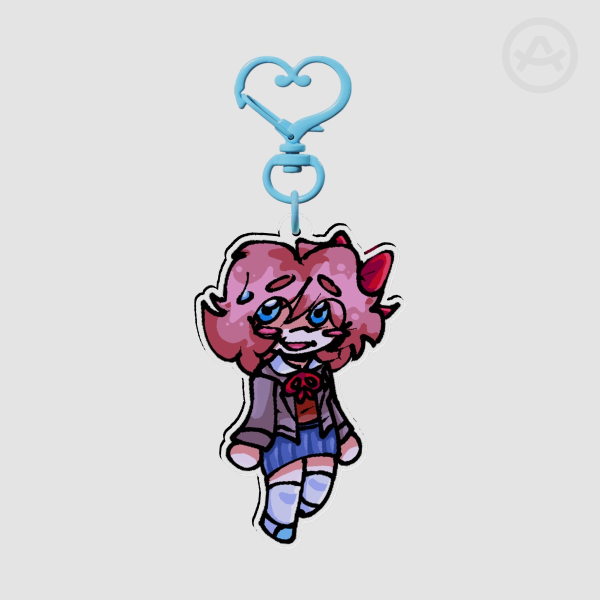 sayori keychain (doki doki literature club!)