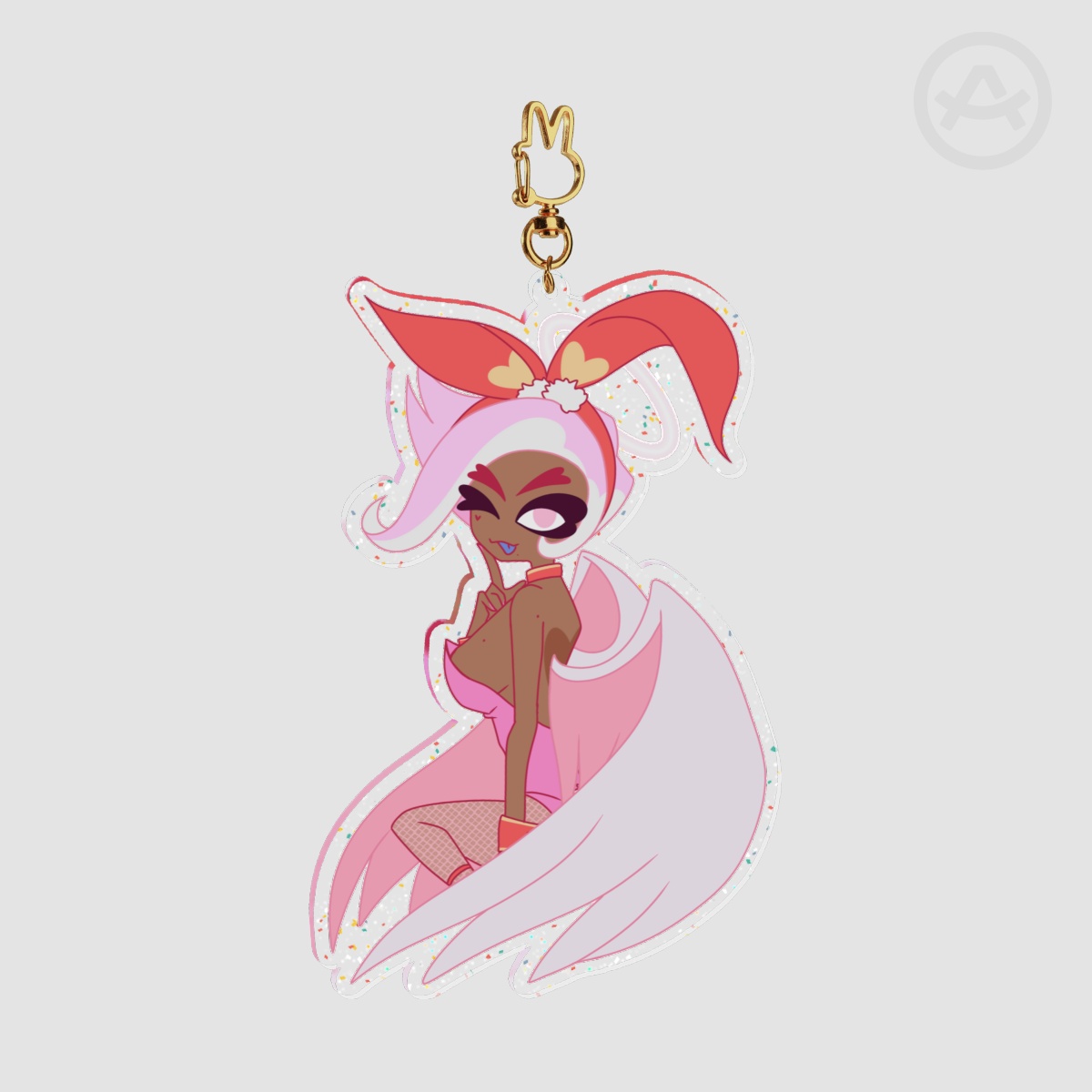 Easter Saint Valentine Glitter Acrylic Keychain