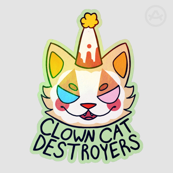 ClownCatDestroyers Classic Logo Sticker