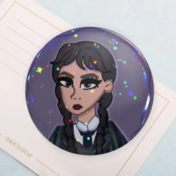 Wednesday Addams Button
