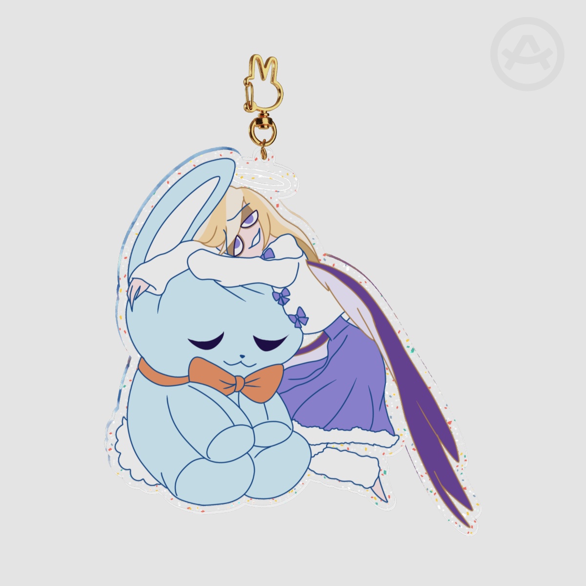 Easter Saint Luke Glitter Acrylic Keychain