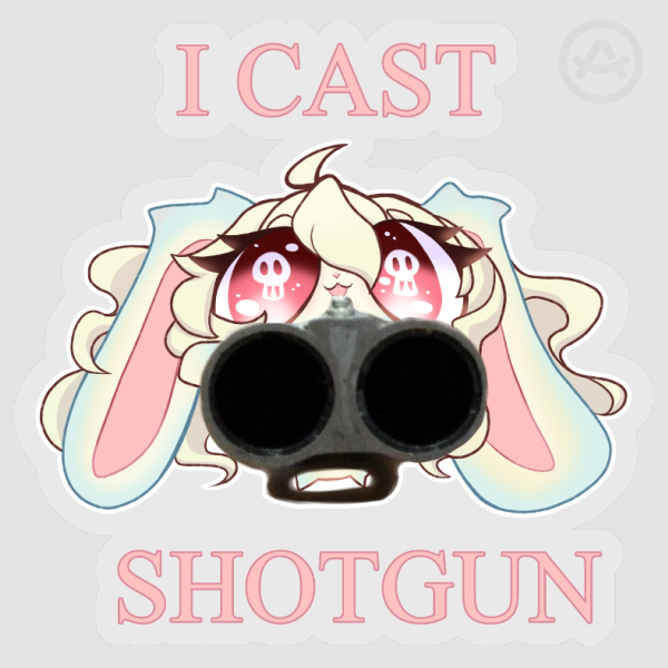 I Cast Shotgun Clear Sticker