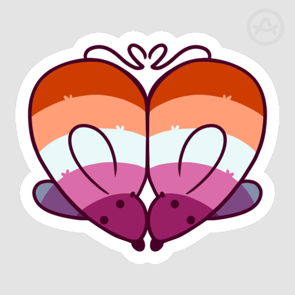 Lesbian Pride Rat Sticker