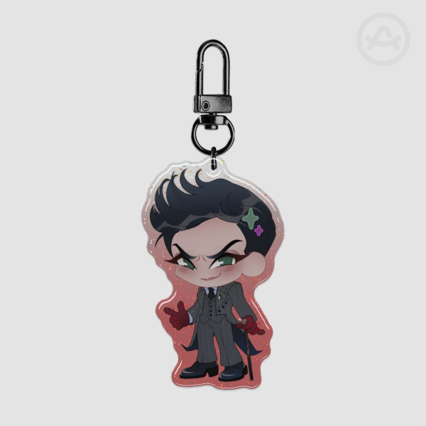 Oswald Cobblepot Epoxy Glitter Keychains // Gotham