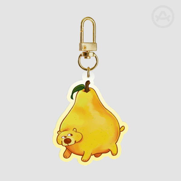 Golden Pearbear Keychain