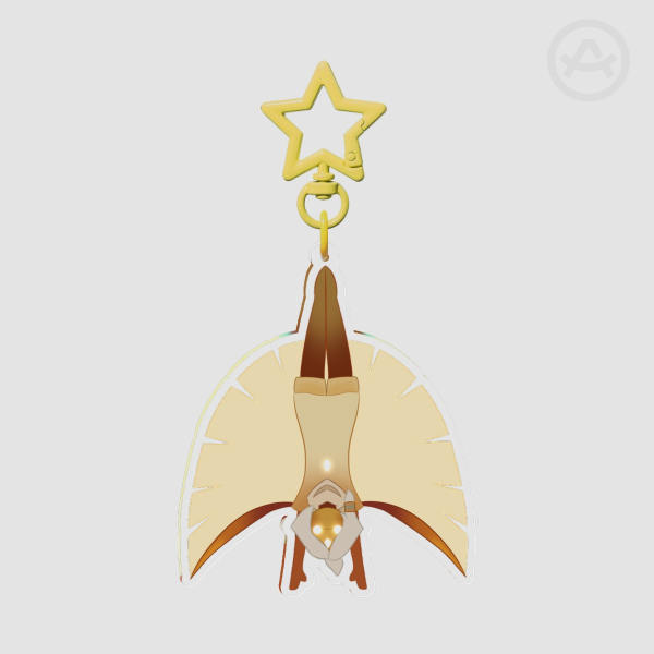 Moth Sky Kid Acrylic Keychain