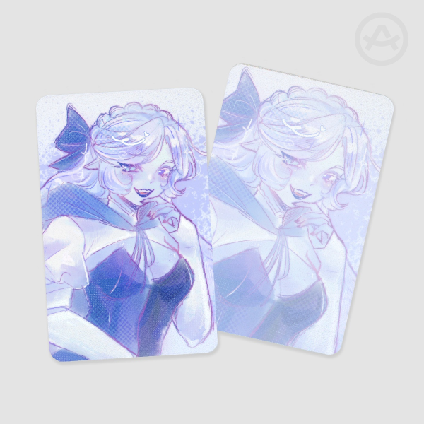 Shadow Milk Cookie/Lady in Azure Holographic Photocard - CookieRun Kingdom