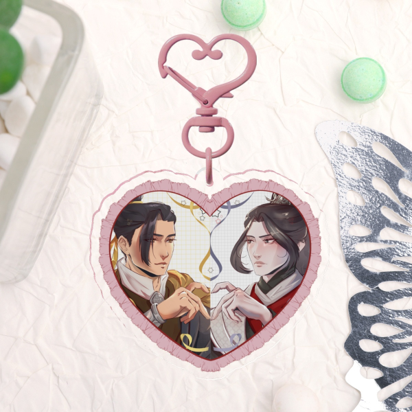 FengQing Heart Acrylic Keychains