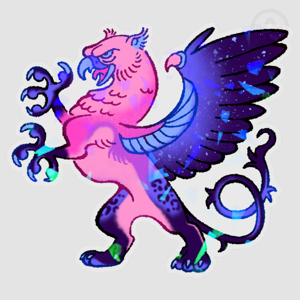 Omnisexual Gryphon Holo Sticker
