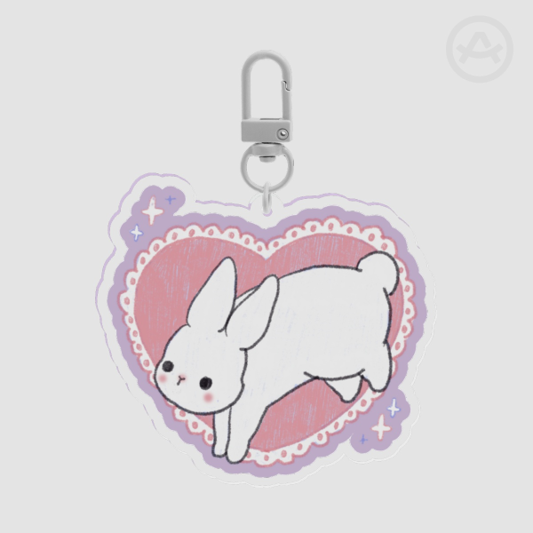 Bunny's Heart Keychain