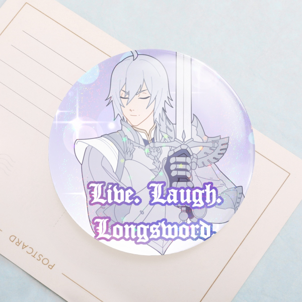Silver Vanrouge - Live Laugh Longsword - Badge