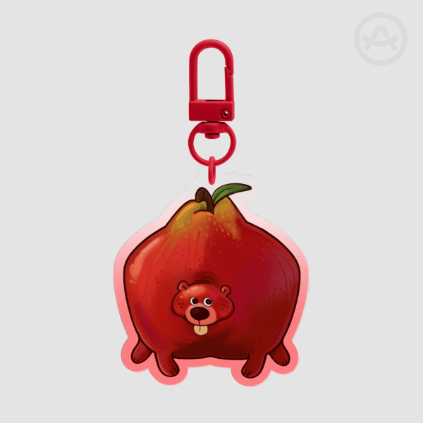 Red Pearbear Keychain