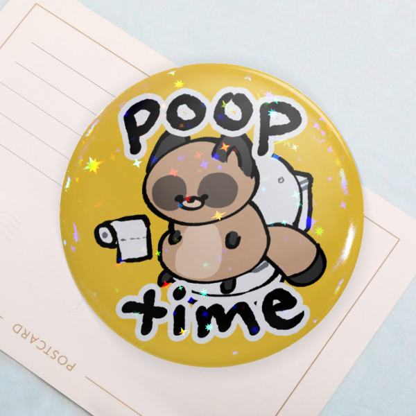 POOP TIME KICHI BADGE PIN