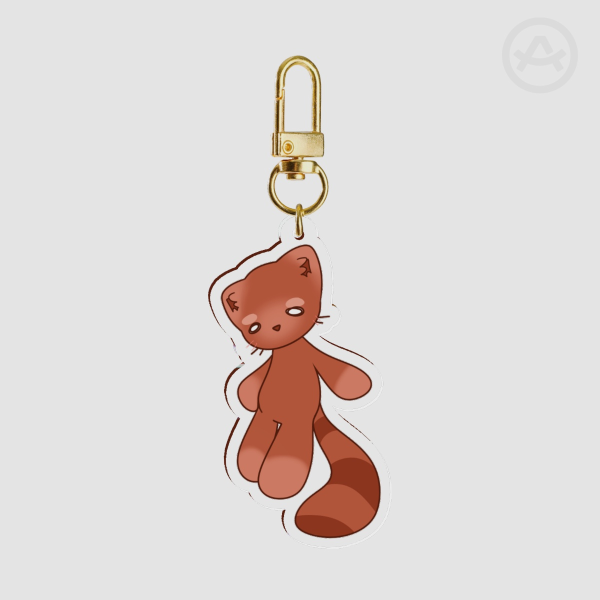 Red Panda Cat Keychain