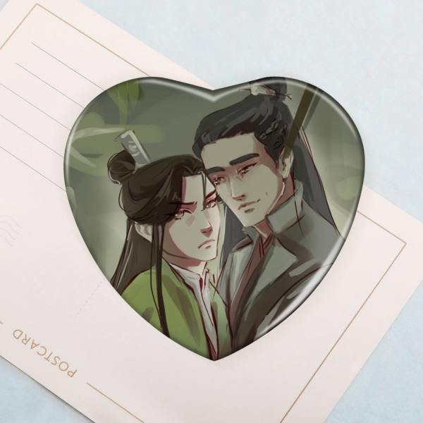 QiJiu Heart Shape Holographic Badge