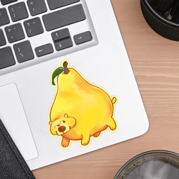 Golden Pearbear Sticker