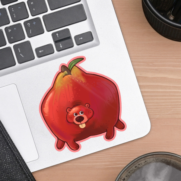 Red Pearbear Sticker