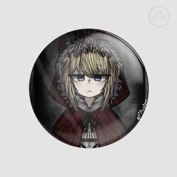 Red Hood Black souls Round Badges (Button Pins)