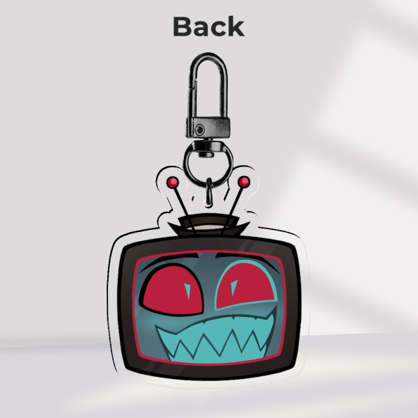 Vox Head - CRT Box [Acrylic Keychain - Double sided] - Hazbin Hotel