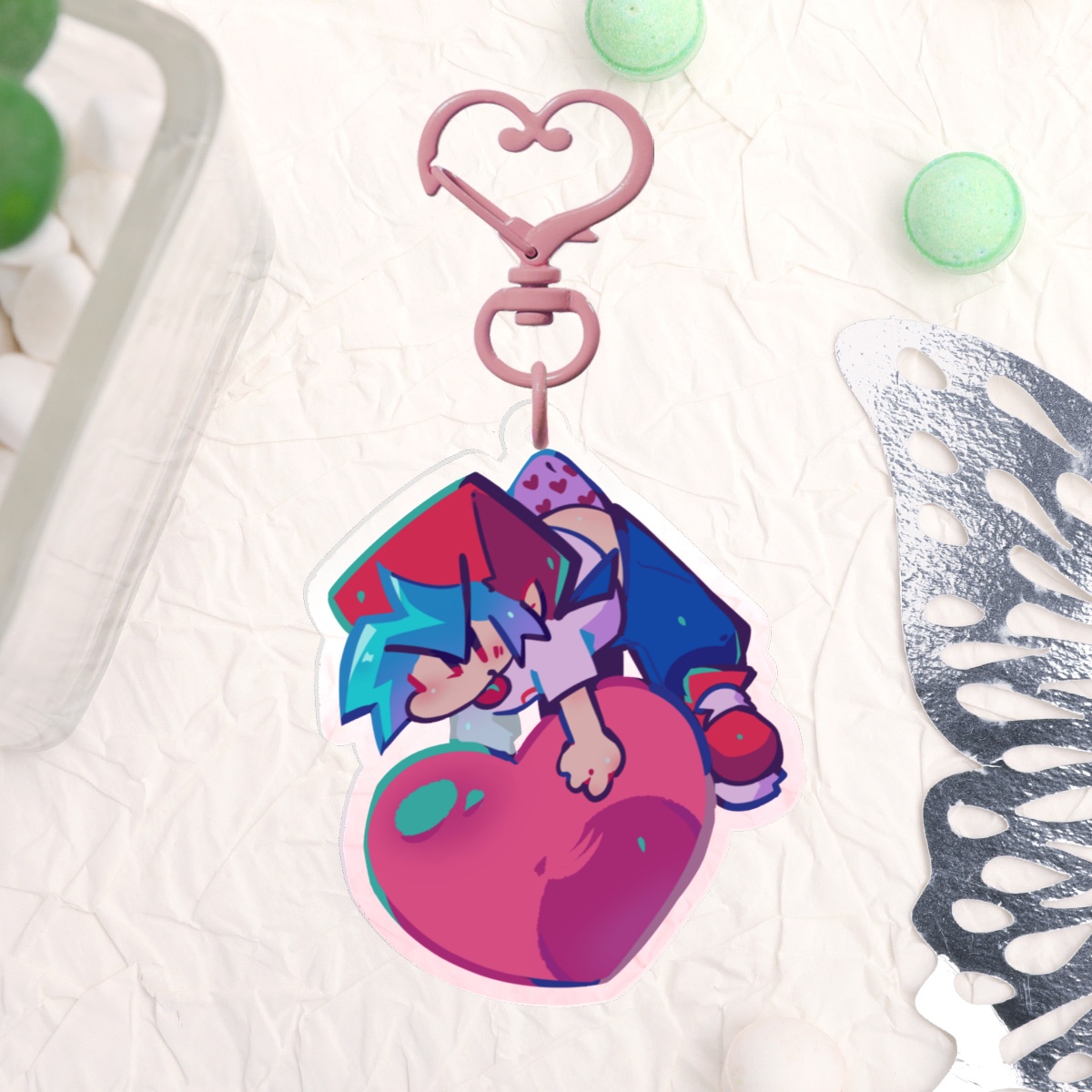 (FNF) Boyfriend keychain
