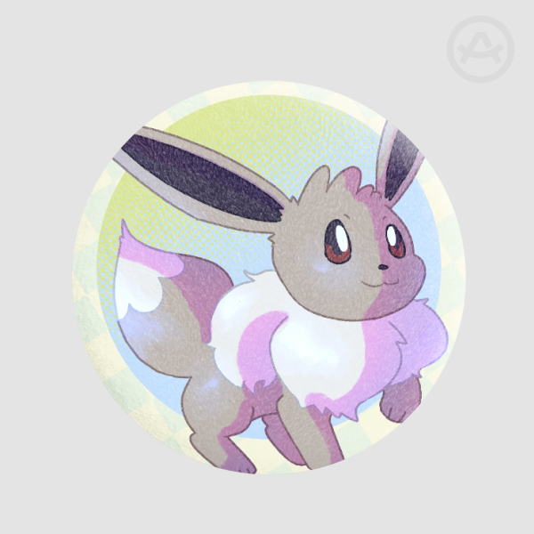 Shiny Eevee Plush Badge