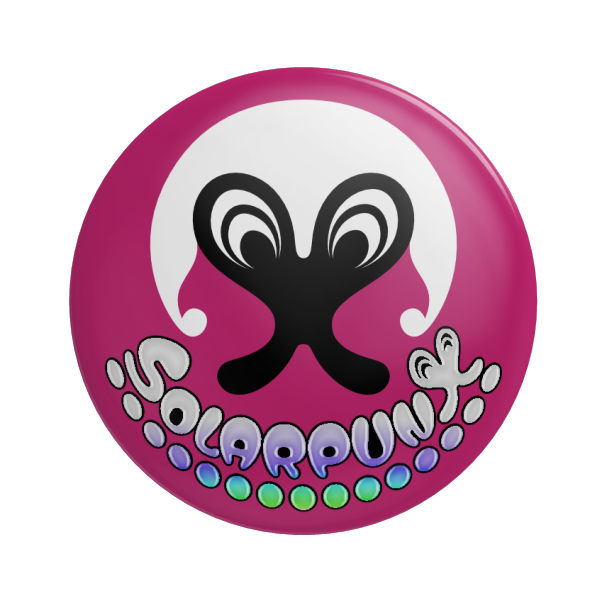 SOLARPUNX Logo Wordmark Holographic Pin