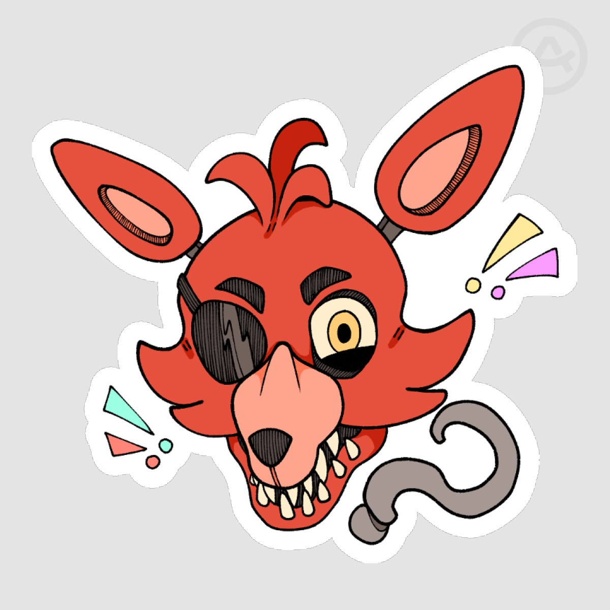 FNAF Foxy The Pirate - Matte Die Cut Sticker