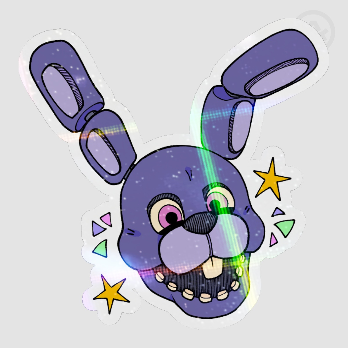 FNAF Bonnie The Bunny - Cross Rainbow Die Cut Sticker