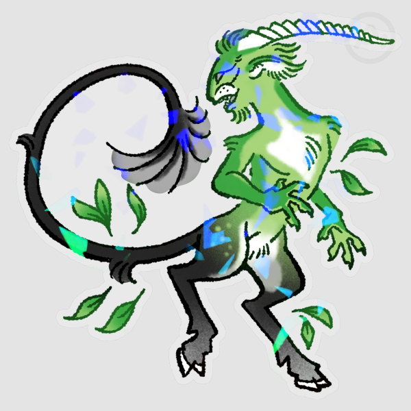 Aromantic Púca Sticker