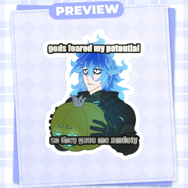 Idia Shroud - Anxiety Received - Hot Foil Sticker