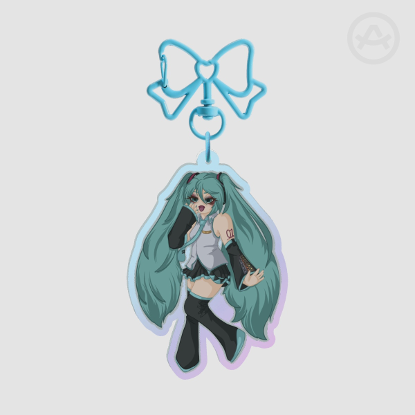 Miku Rainbow Keychain