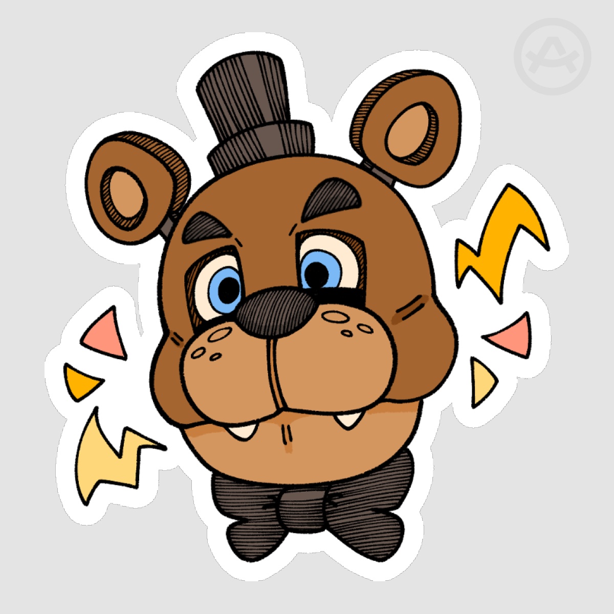 FNAF Freddy Fazbear - Matte Die Cut Sticker
