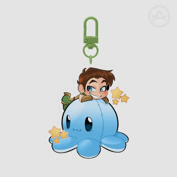 Octobuddy Deep Keychain Blue