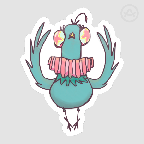 Clown Pidgeon Sticker