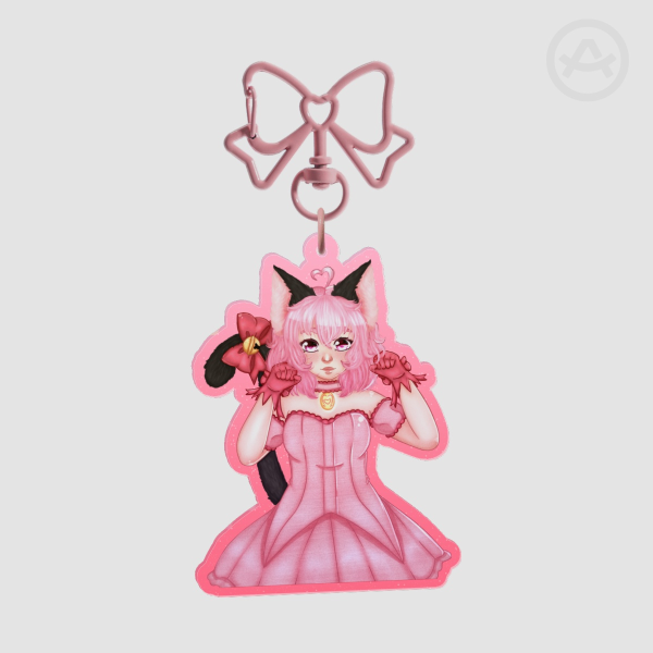 Mew Ichigo Pink Acrylic Keychain