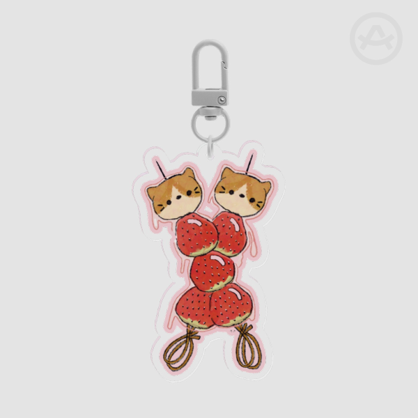 Cat Tanghulu Keychain
